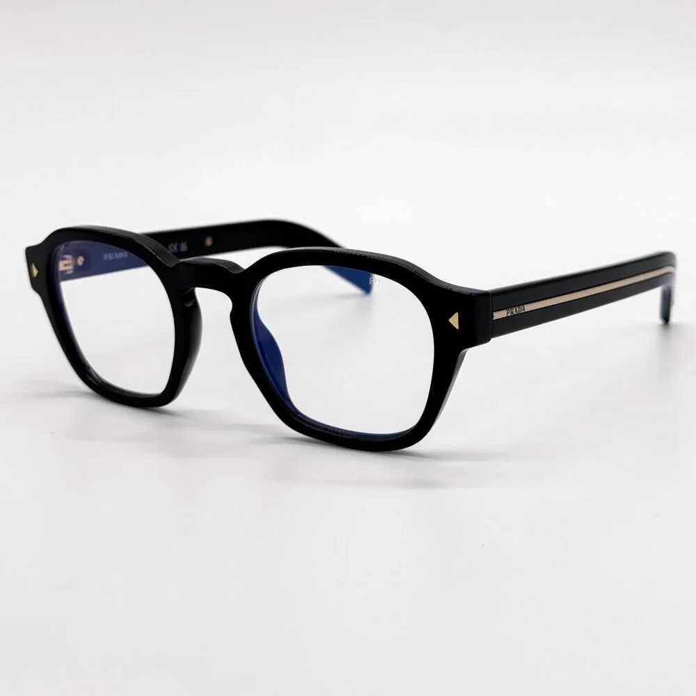 NEW PRADA PRA16S 16K60K EYEGLASSES BLACK PRADA PR A16S 16K60K